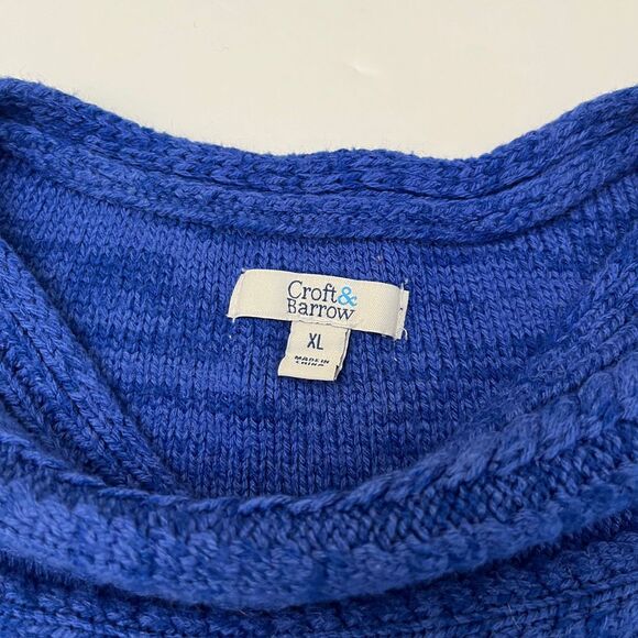 Croft & Barrow Cable Knit Blue‎ XL Pullover Sweater Croft & Barrow Casual 411 - Picture 4 of 7